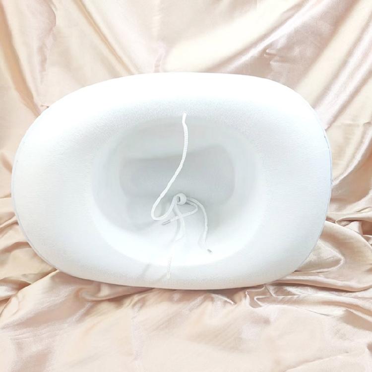 Handmade Woman Bride Cowgirl Hat Wide Brim Bridal Pink White Fedoras Hat