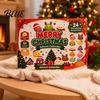 Soft Silicone Figurine Christmas Squeeze Advent Calendar 2026, 24 Days Mini Dumpling Creative Box Figures Countdown Calendar, Stress Relief