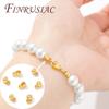 Crimps Cover 18K Gold Plated Crimp Beads For Jewelry Making Supplies DIY Bracelets Accessories Bead Tip Ball Chain Connectors