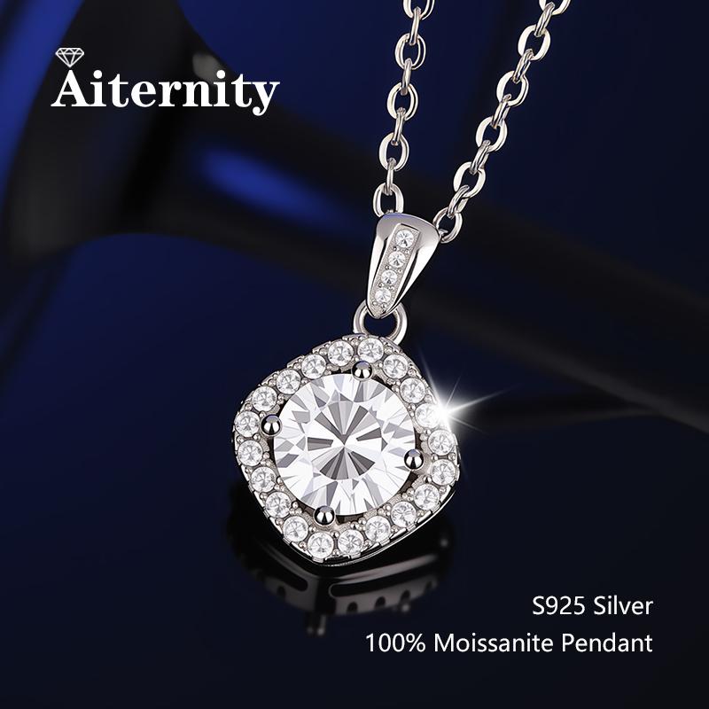 D Moissanite Pendant Luxury Wedding Sunflower for Women 925 Sterling Silver Jewelry Wedding Bridal Moissanite Diamond Necklace
