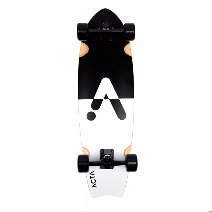 Surfskate - ACTA - Upside Down - 32 pouces - Fish tail - Mixte - Blanc/Noir