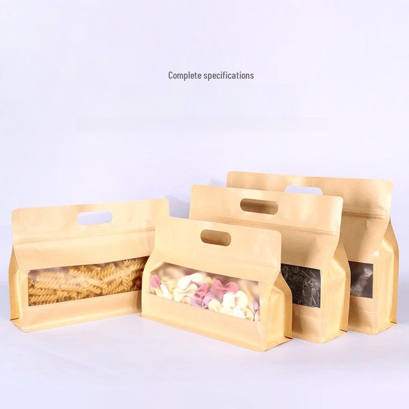 

Handun Kraft Paper Food Storage Bags with Window