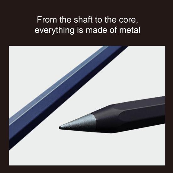 Metall-Schreibstift mit wiederverwendbarer Metallspitze Keine Tinte oder Anspitzen erforderlich Glatter Reibungsschreibstift für Architekten Künstler Bequemer Griff Bleistift
