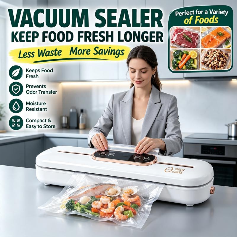 Mini Vacuum Sealer – Keep Food Fresh Longer, Compact & Automatic