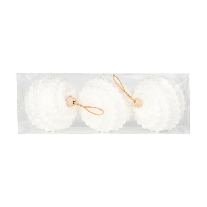 Packung mit 3 weichen Schaumstoffkugeln in Macaron-Farben, Schaumstoff-Weihnachtsbaumschmuck, tragbar und langlebig für Festival-Heimdekorationen