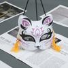 Plastic Japanese Anime Headwear Cat Mask Cosplay Mask Party Props Demon Slayer Party Mask Props