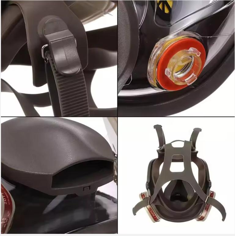 Anti-Fog 6800 Gasmask Industriell målning Sprayning Respirator Säkerhetsarbete Filter Dammtät Full Face Formaldehyd Protection