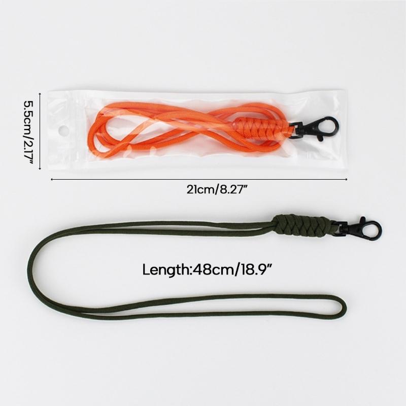 Heavy Duty Paracord Lanyard Necklace Whistles Strap Braided Keychain Lanyard for Outdoor Activities,Camera,Wallets Keys