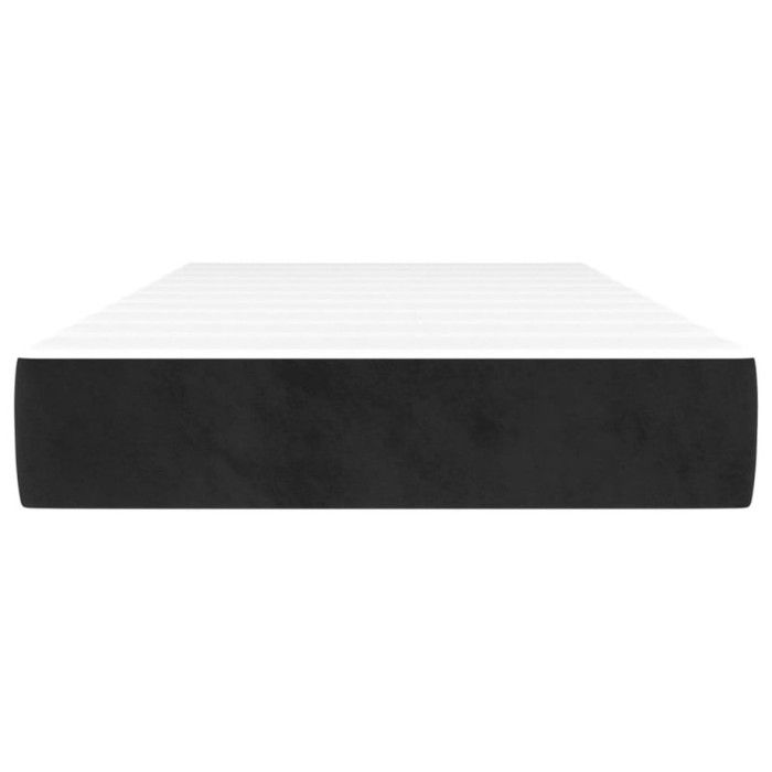 347730 vidaXL Pocket Spring Bed Mattress Black 90x200 Cm Thickness 20 Cm Velvet