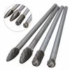 Power Tool-4pc Rotary Burr 1/4 Inch 6mm Shank 150mm Long Carbide Cutter CNC Engraving Bit