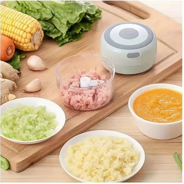 Electric Garlic Mincer & Masher - Portable Home Use Garlic Crusher, Paste Mixer & Chopper