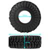RCMAZO 4-Piece 1.3" Wheel Tires, RC 1.3 Soft Rubber Wheel Tires, 7226mm, for Upgraded TRX4M, SCX24, 118, 124 RC Crawler Cars, Terrain Tires (D)