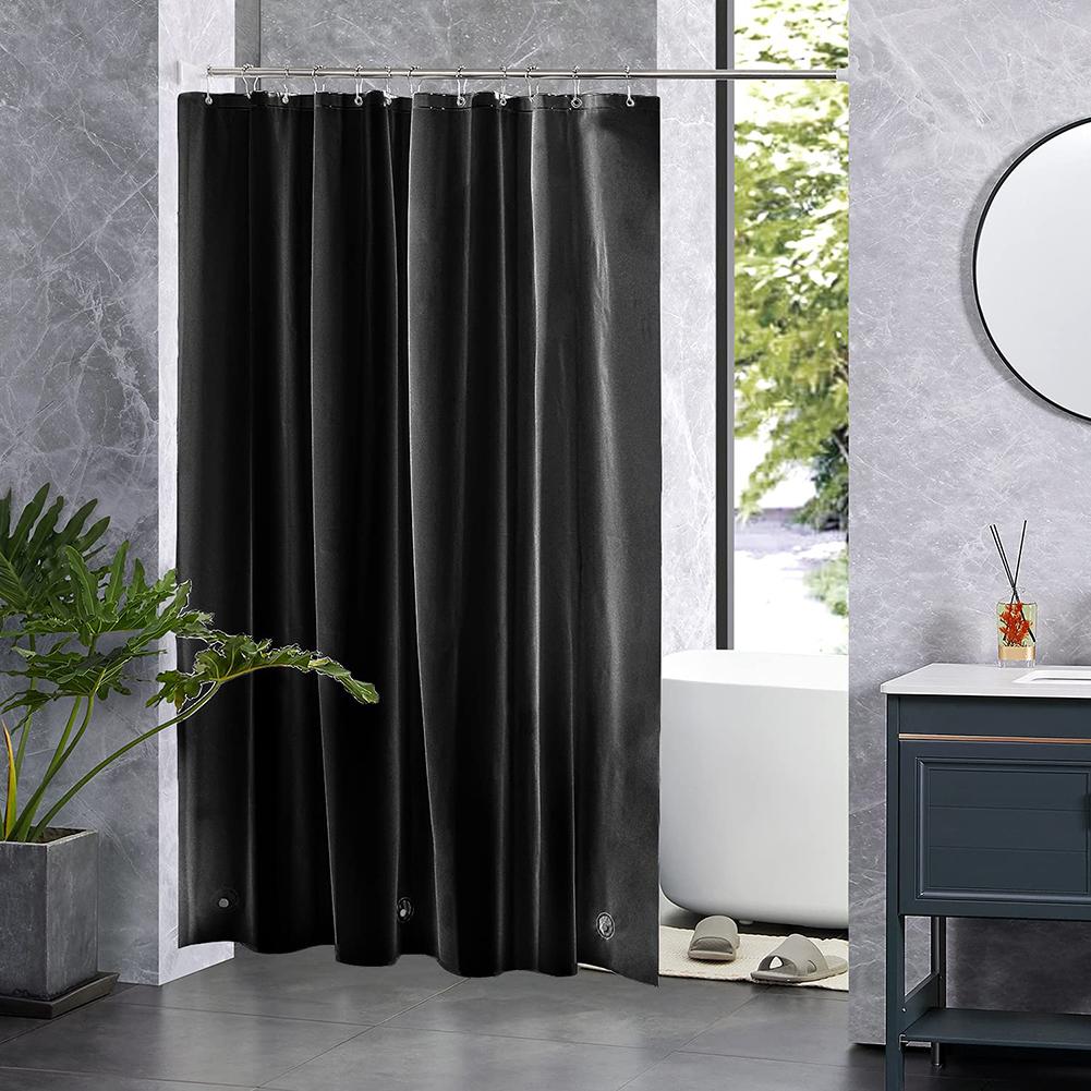 Clear Shower Curtain Liner PEVA Waterproof Anti-mold Bath Curtain with Hooks Heavy Duty Luxury Soft Bathroom Curtain