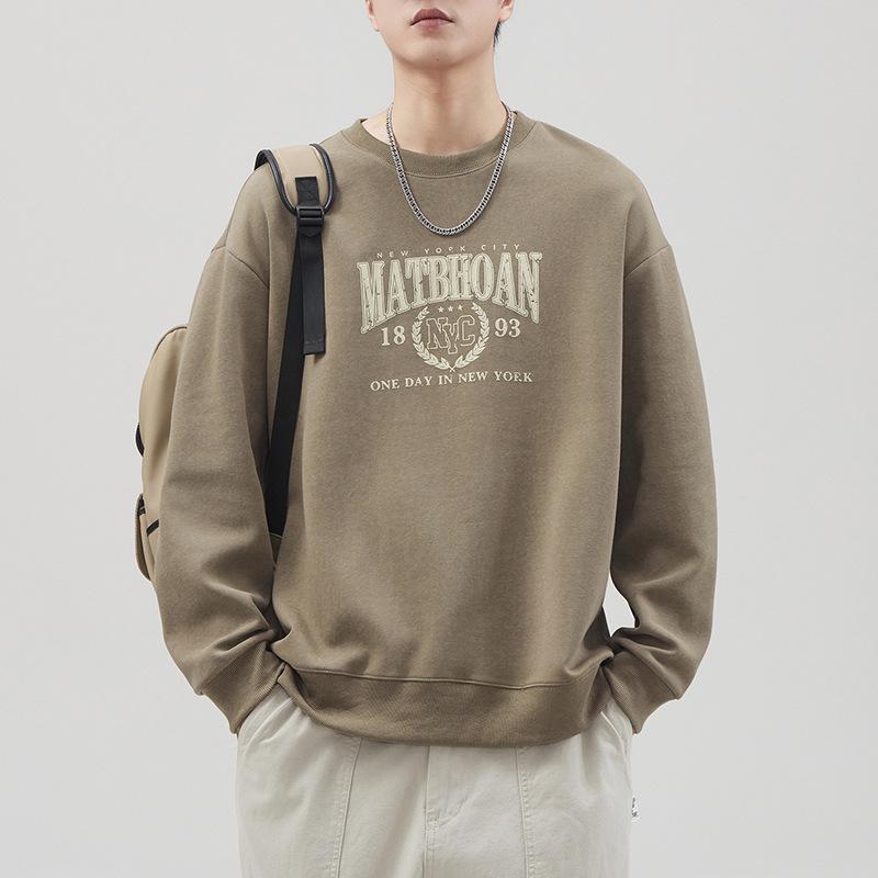 

Autumn/Winter 2024 Men s Cotton Crew Neck Sweatshirt - Trendy, Loose Fit, Casual American Style 2XL