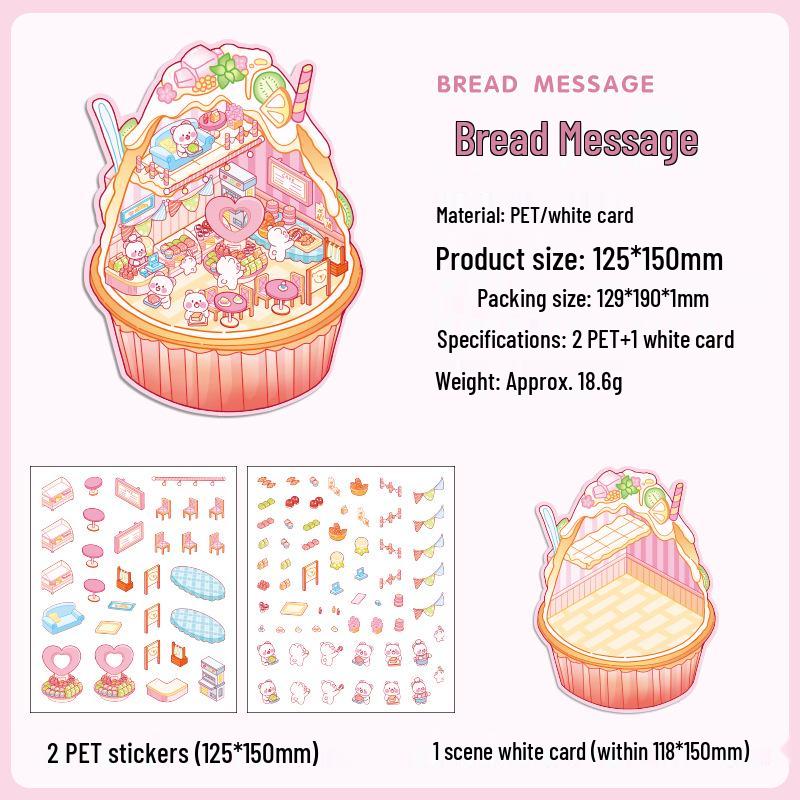 Yuezhen Dreamland 3D Cartoon Landscape Stickers for Kids