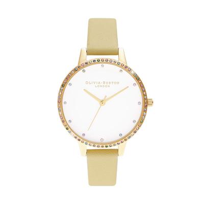 OLIVIA BURTON Rainbow Watch with Sunshine Gold OB16RB20 Women's & Bezel, 34mm, [Authorized Retailer]