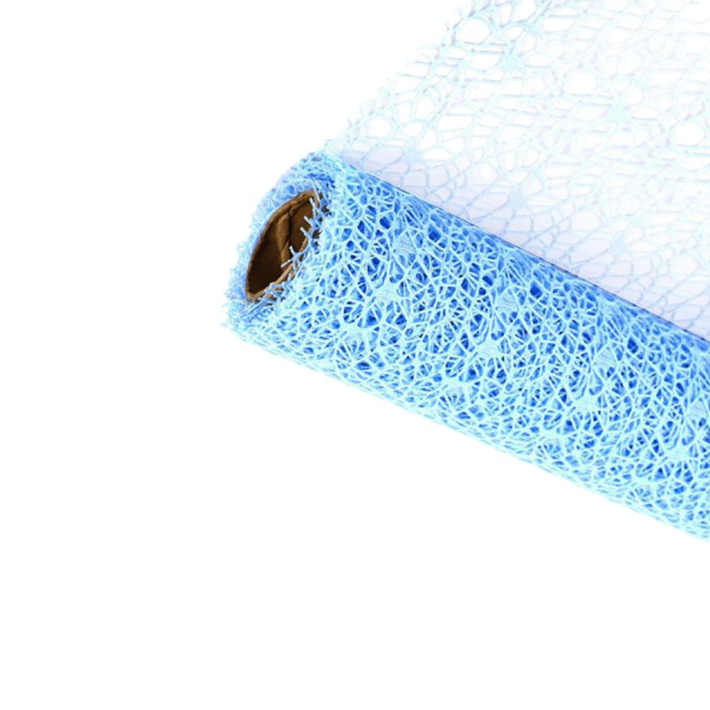 Bright Color Jacquard Net Gauze Roll DIY Craft Wedding Gift Wrapping Party Decor Kindergarten Project Gem Blue