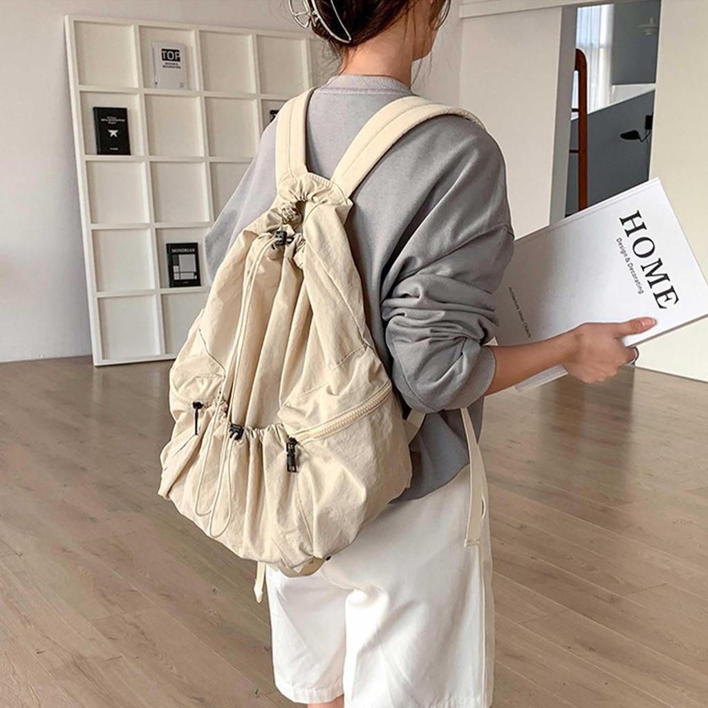 Lightweight Drawstring Bag with Perfect for High School and College Overnight Back to and Entrance and Simple Nylon [rastar] Women's Backpack/Day