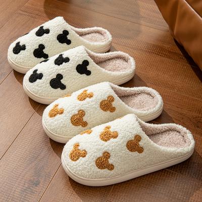 Fashion Fashion House Slippers for Women Men Winter Warm Home Comfy Shoes Cute Cartoon Indoor Slides Soft Sole Shoes Christmas Gifts