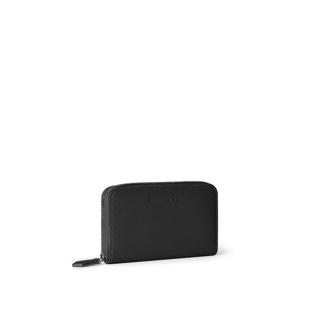 BONAVENTURA Two-Tone Compact Wallet in Nobile Leather [Black x Navy] Men's Wallet, European-Grade Leather, Minimalist, Thin, Genuine Leather, Gift,