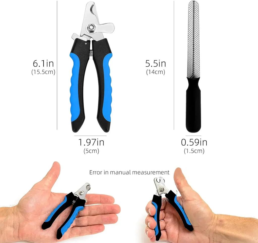 Stainless Steel Pet Nail Clippers with Sickle Large Dog Nail Clippers Nail Clippers Multifunctional Teddy Cat Grooming Scissors