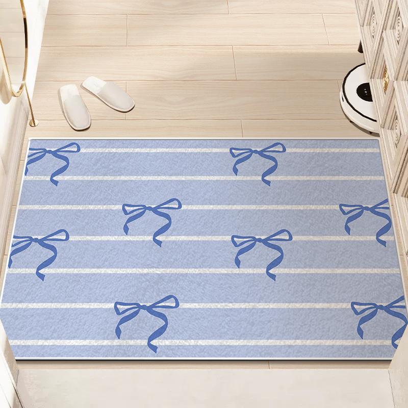 Household Toilet Floor Mat Bathroom Absorbent and Dirty Mat Bedroom Toilet Door Mat Entry Mat Carpet