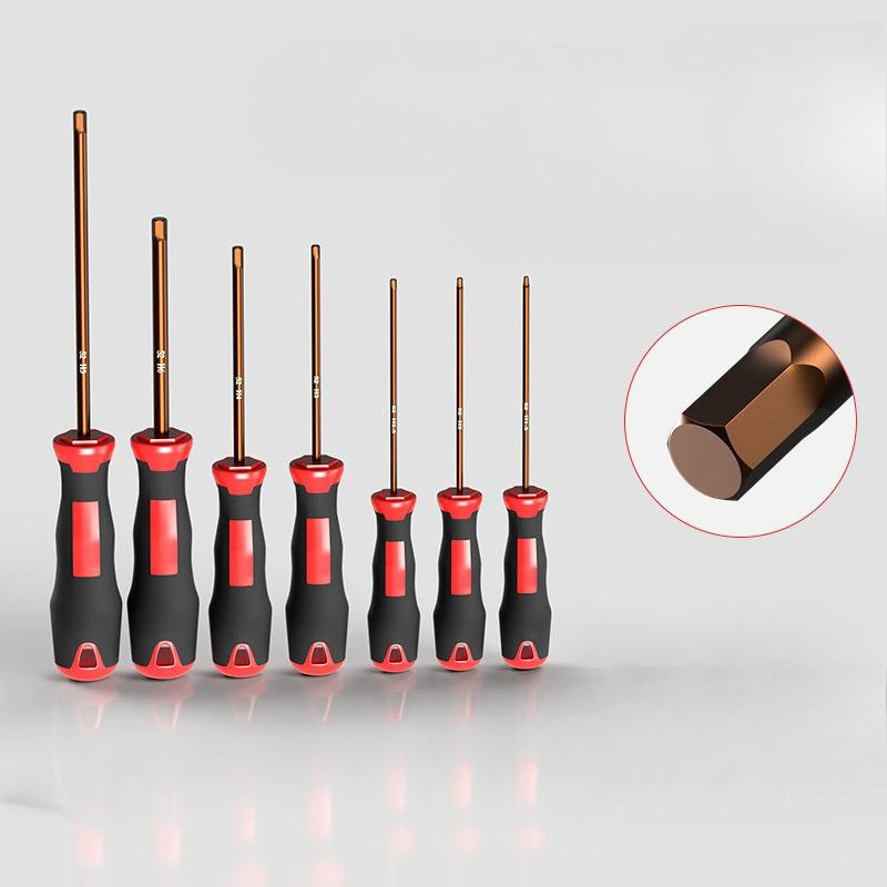 7pcs New Internal Hexagonal Screwdriver Small Wrench Hexagonal Star Set Tool Extended Straight Shank Hexagonal Edge Bicycle