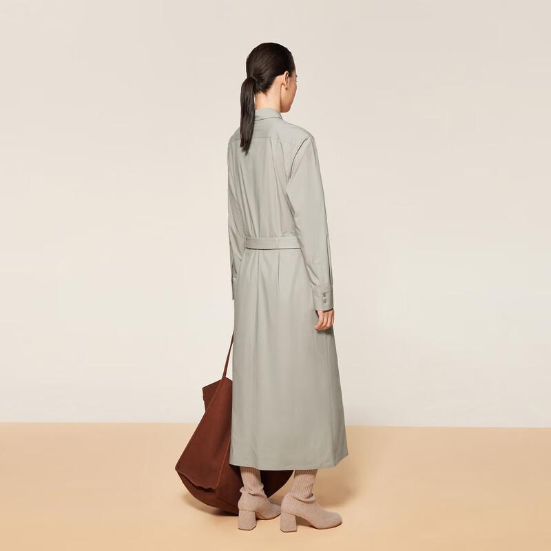 

LESS Cotton Blend Casual Long Sleeve Shirt Dress XL