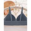 Front Clasp Design, Adjustable Straps, Non-removable Pads, Textured Fabric Provides Support and Comfort for All-season Wear, Black, Comfort Underwear