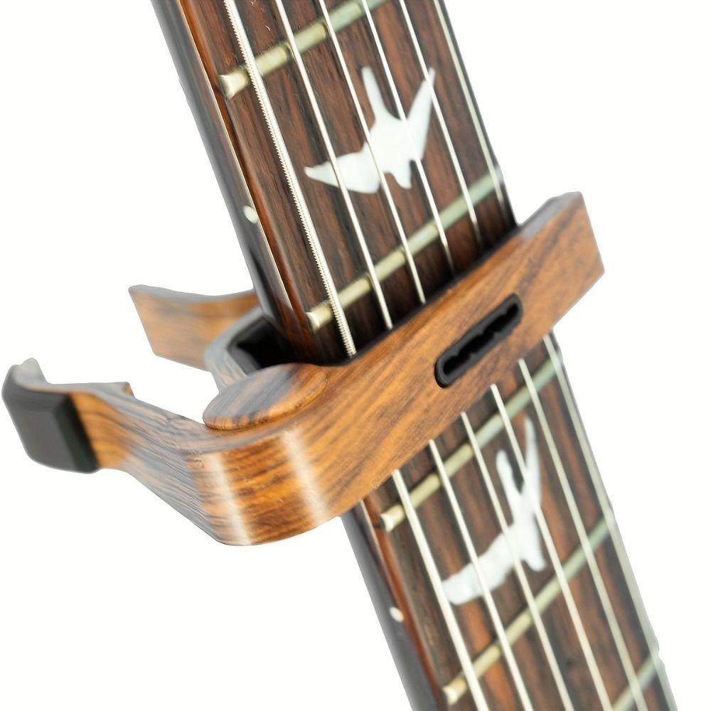 Stable Rubber Padded Guitar Capo Aluminum Zinc Zinc Alloy Guitar Pick Holder  Guitar Accessory