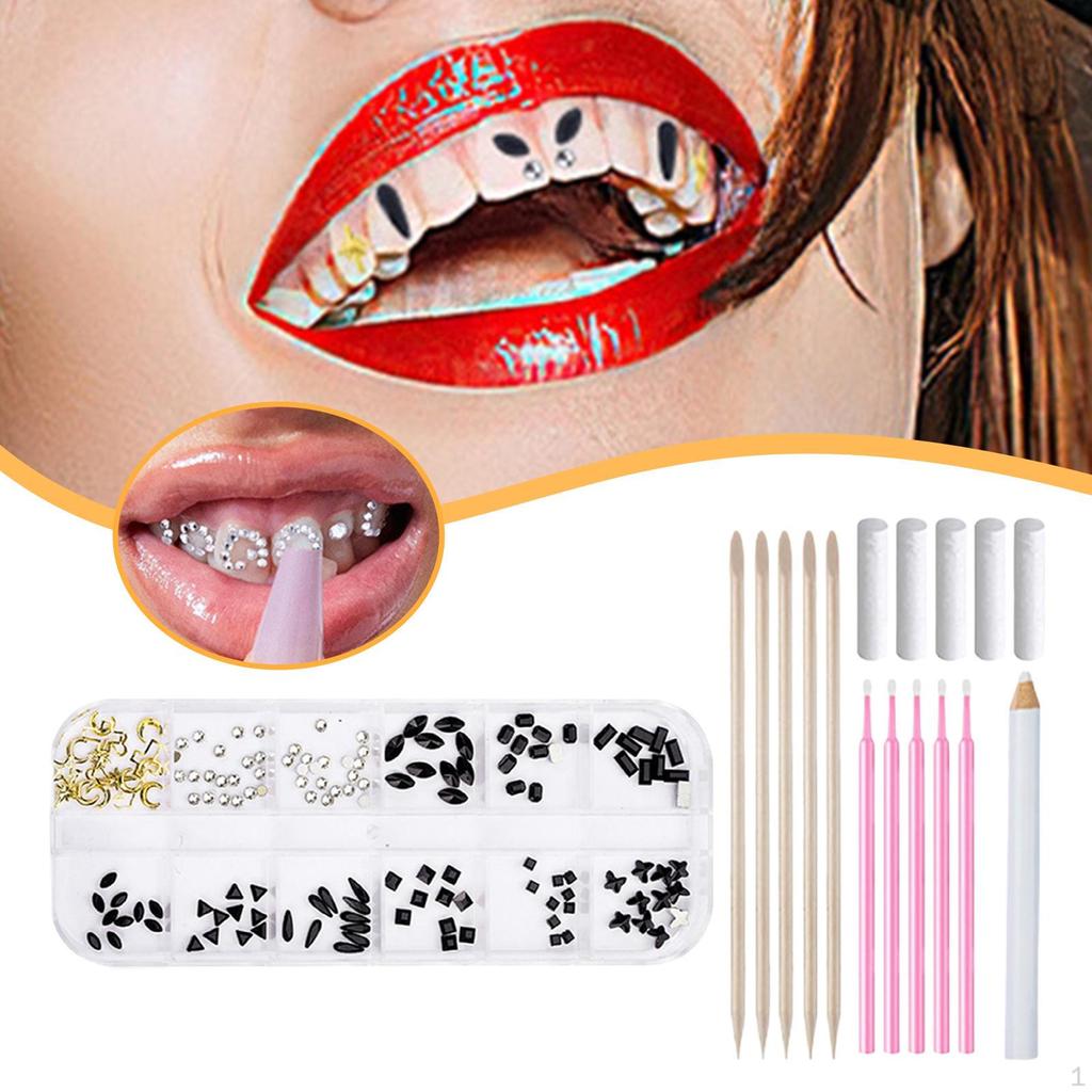 Tooth GEM Kit Ornaments Teeth Jewelry for Gatherings Parties Photo Props