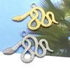 Gold-Plated Titanium Steel Snake Pendant Necklace - Zodiac Snake Jewelry Accessory