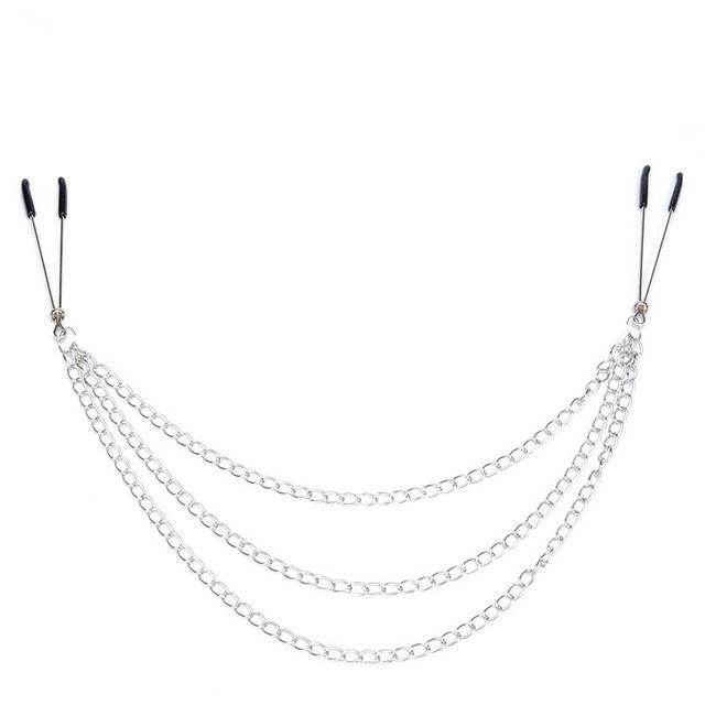 Bdsm Bondage Choker Collar with Nipple Clamp Breast Clip Chain Fetish Slaves Flirt Adult Games Erotic Tools Sex Toys for