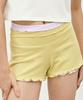 Debiweeo Women'S Yoga Wear Devi-B0061-Lemon Pilates Viviana Ribbed Shorts