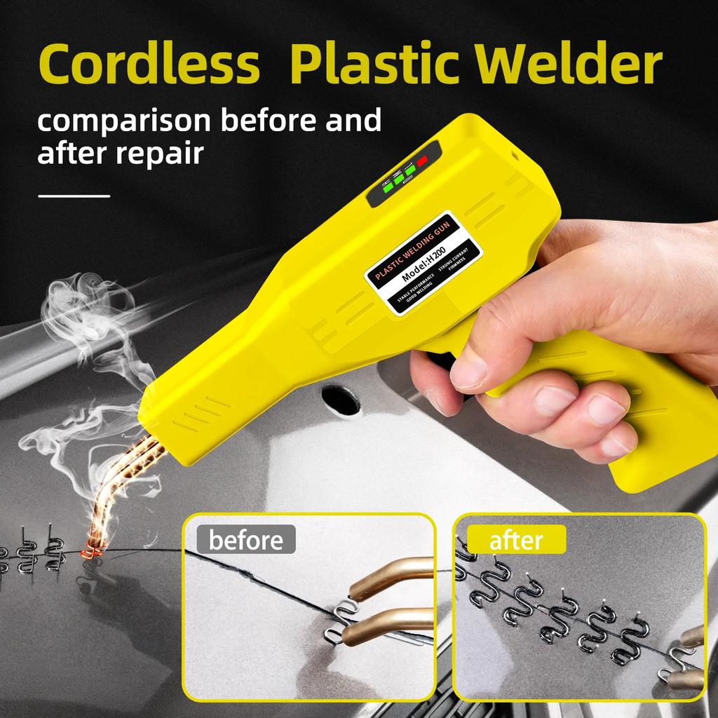 Repair Welding Gun200W Rechargeable Plastic Welding Machine Bumper Repair Kit Soldering Iron For Plastic Repair Car Bumper