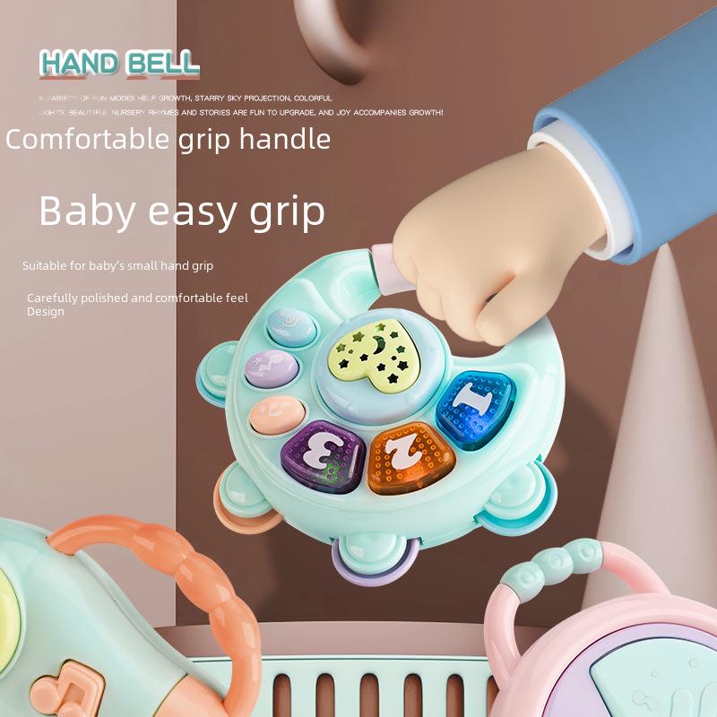 Educational Musical Baby Hand Drum Rattle for Ages 6 Months To 2 Years