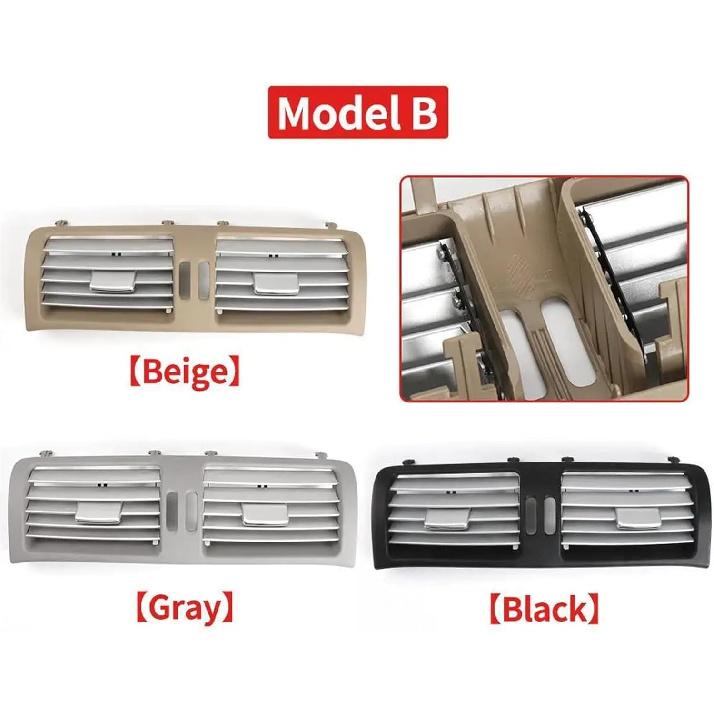 Car Front Center Dash Middle Air Conditioner AC Vent Grille Outlet Panel Compatible For Benz W251 R Class R300 R320 R350 R400 R500 (Color : Black)
