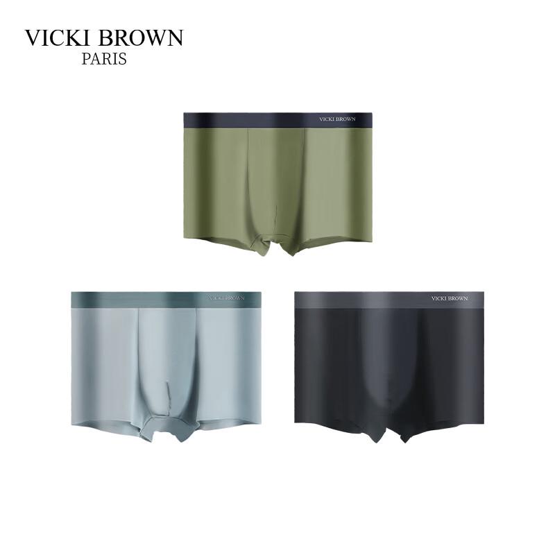 

VICKI BROWN Мужские модальные бесшовные боксеры-брифы, 3 шт. 3XL (160-180 lbs)