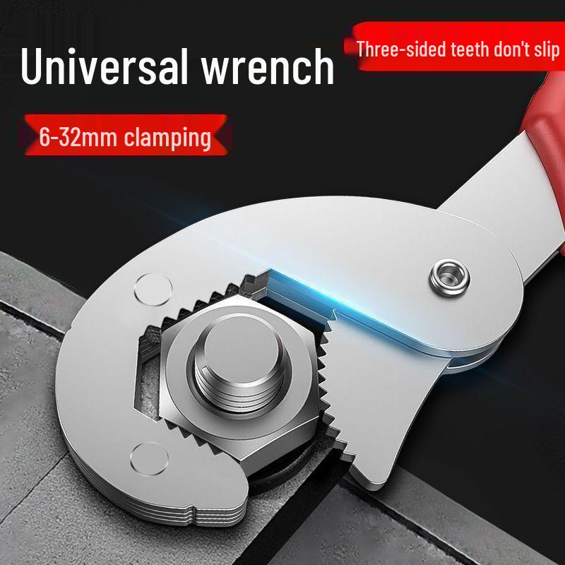 Universal Multifunctional Adjustable Wrench Set - Large & Small Spanners for All-Purpose Use
