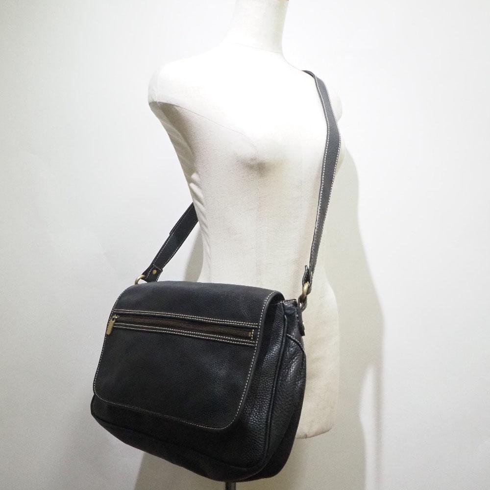 Celine Shoulder Bag Black Calfskin Women Used