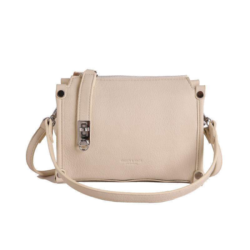Summer new fashion soft box lock women's bag solid color casual shoulder crossbody armpit hand bag