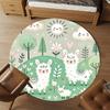 1pc Llama Forest Round Chair Mat Area Rug - Non-Slip, Floor Mat for Office, Bedroom, and Indoor Decor -1002065
