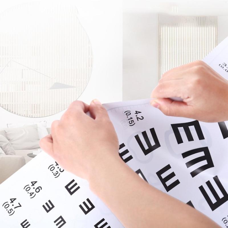 New Medical Standard Thickened Double E Vision Chart Handheld Eye Mask Waterproof Vision Test Tool for Eye Care