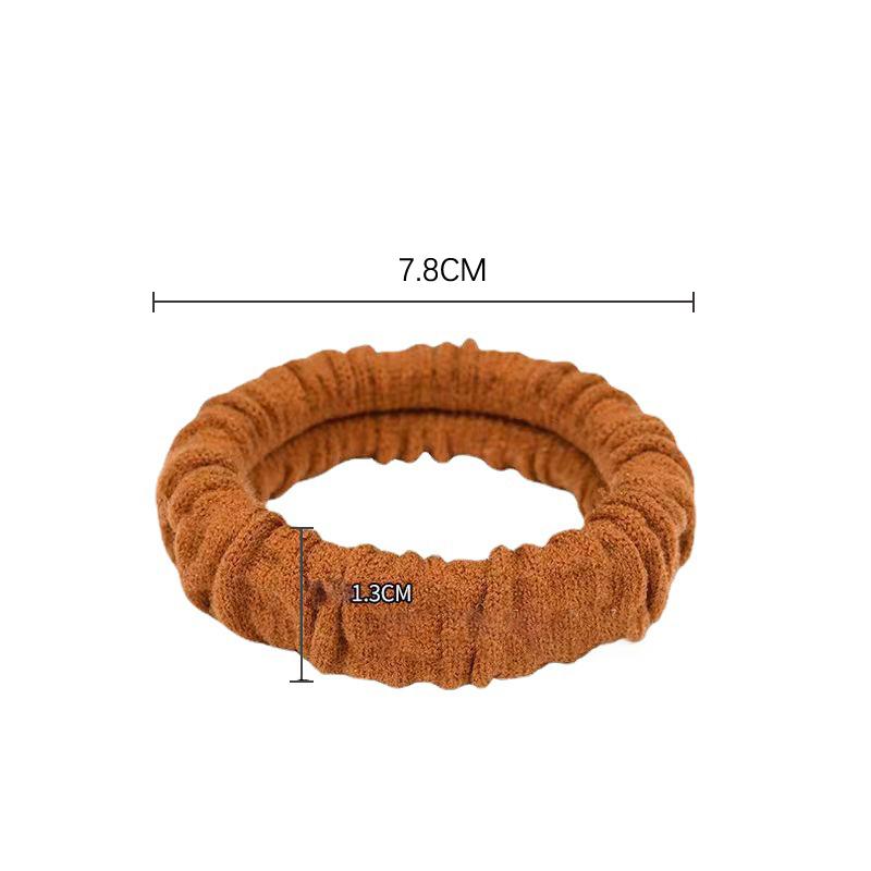 5Pcs Simple  Classic Large Stretch Hair Ties For Women Girls Thick Seamless High Ponytail Holders Elastic Hair Scrunchies