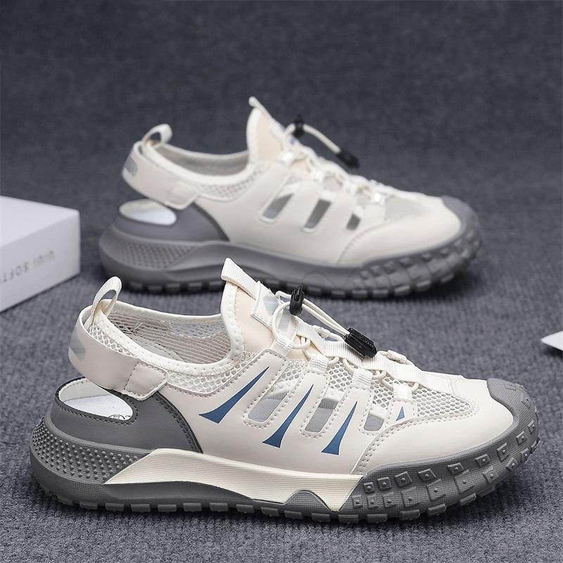 

Summer men s casual sandals new outdoor breathable hole sandals men s trend versatile one-pedal men s shoes 44