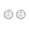 Natural Freshwater Stud Earrings Temperament Flower Earrings Women'S Light Luxury High-End Earrings