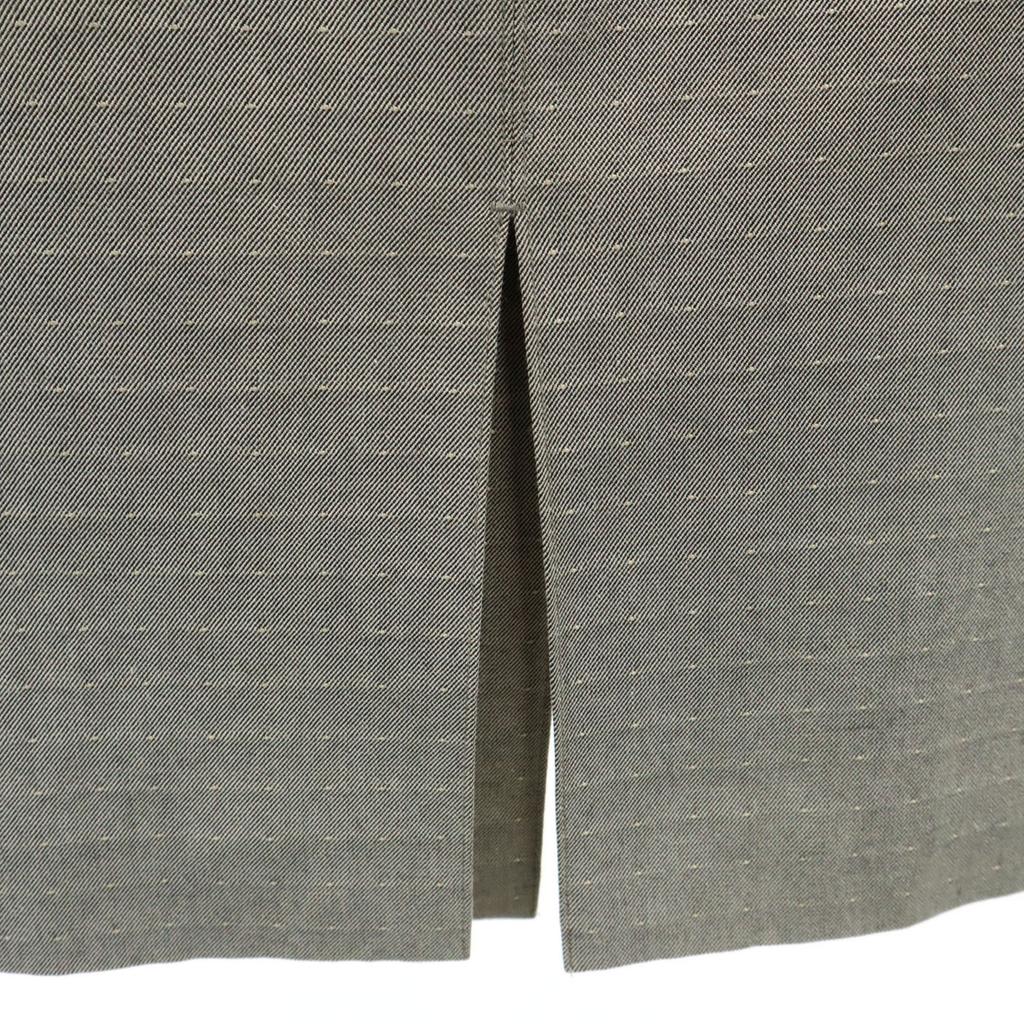 AMACA Made In Japan Pin Dot Pattern Midi Length Tight Skirt 38 Gray Women Used