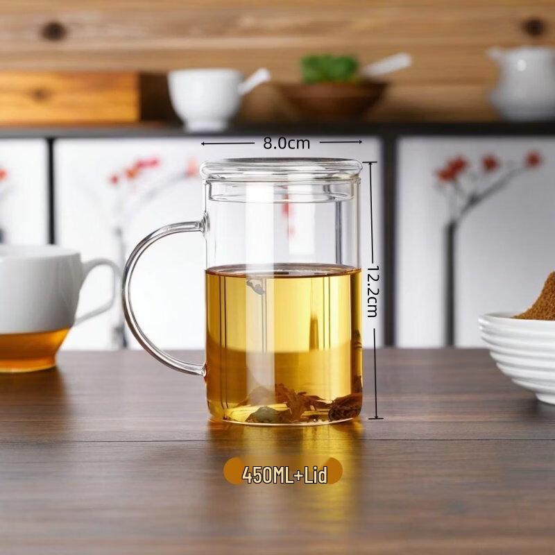 ZISIZ Heat-Resistant Borosilicate Glass Cup