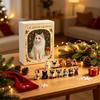 Jule Nedtællingskalender Jule Adventskalender, 24 Dages Æske med Kat Hund Ferie Hængende Pynt Ko Akryl Pynt, Festlig Træ Pynt,