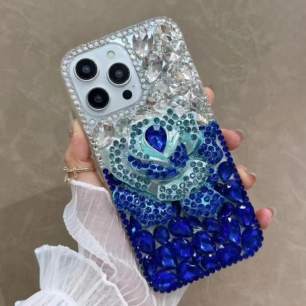 Glitzer Strass Rose Blume Handyhülle Für Google Pixel 10 9 Pro XL 9A 8 8A 7 7A 6 6A Bling Kristall Diamant Abdeckung